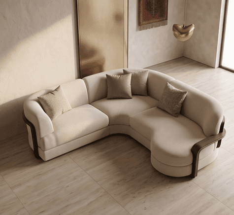 Curved Sectional Sofa Luxury Hospitality Angle 4