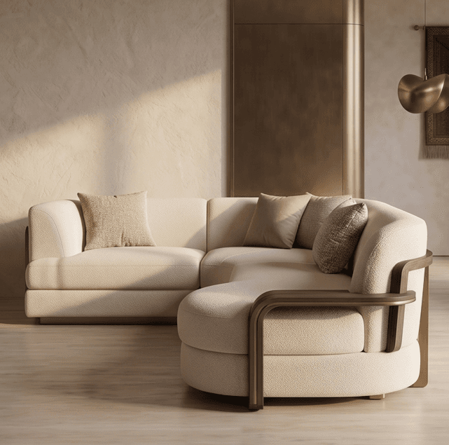 Curved Sectional Sofa Luxury Hospitality Angle 3