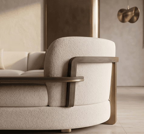 Curved Sectional Sofa Luxury Hospitality