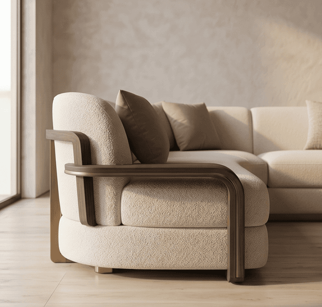 Curved Sectional Sofa Luxury Hospitality angle 2