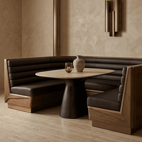 Banquette Seating Luxury Restaurant Angle 1
