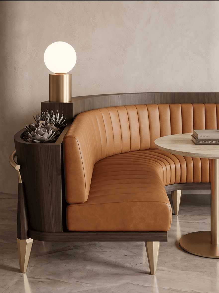 Luxury Banquette Seating System Hospitality Angle 4