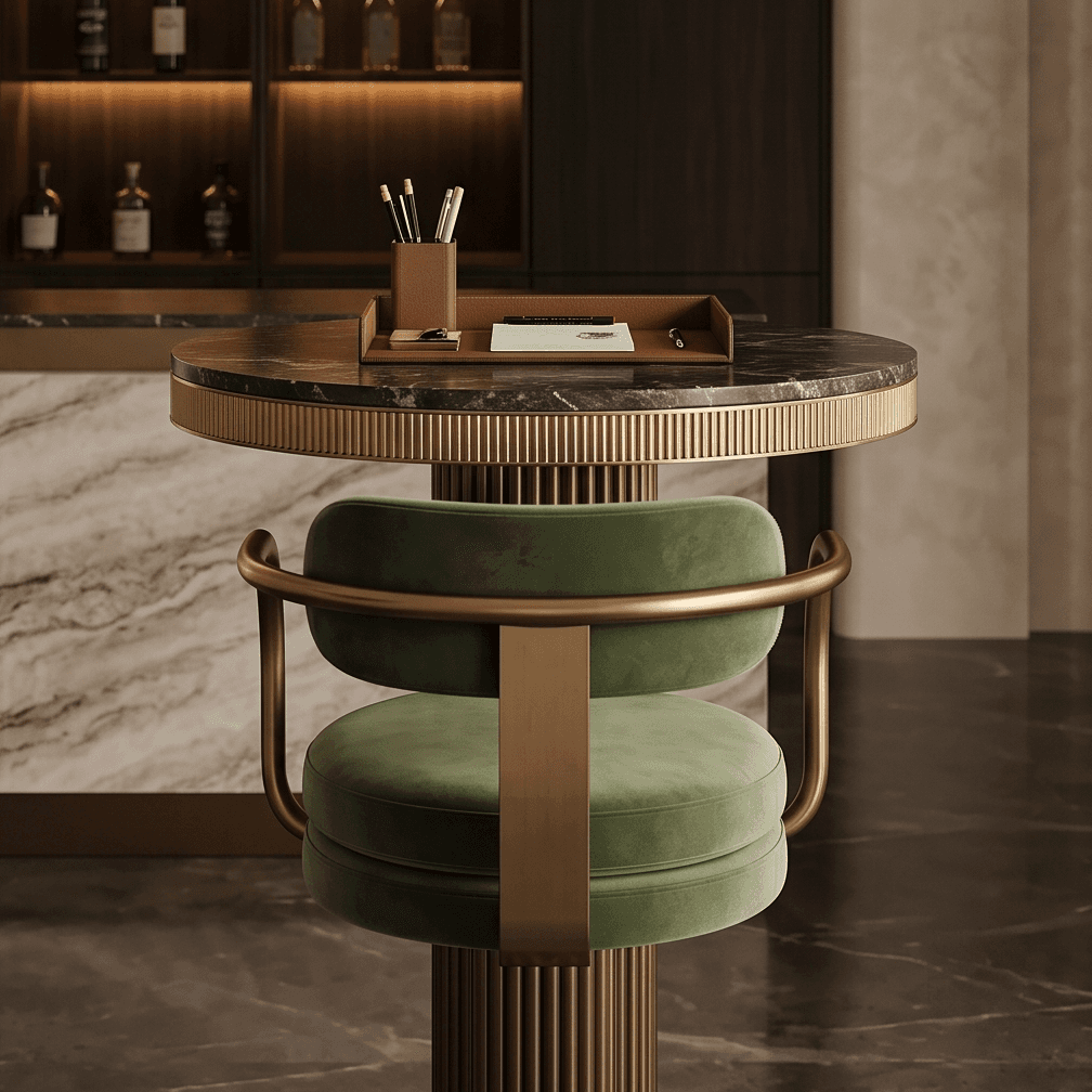Luxury Bar Table Chair Angle 2