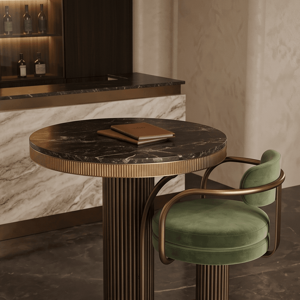 Luxury Bar Table Chair Angle 1