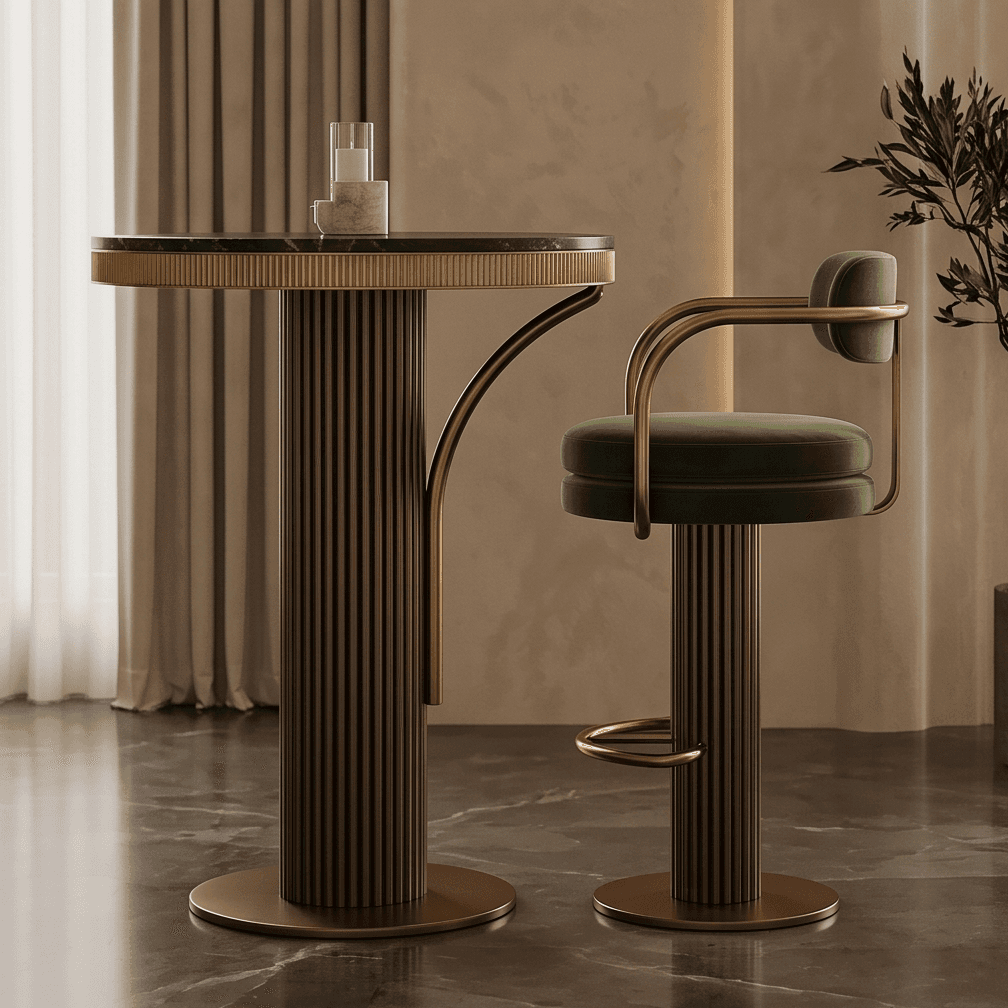 Luxury Bar Table Chair Angle 4