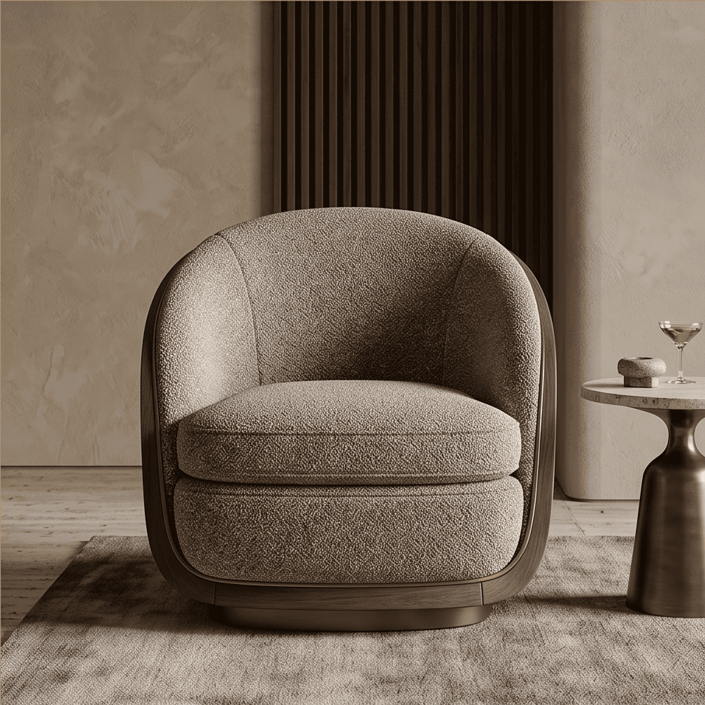 Curved Armchair Dining Luxury Hospitality Angle 2