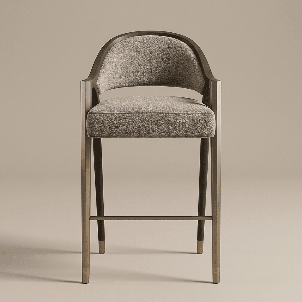 Curved Armchair Dining Set Modern Metal Angle 2