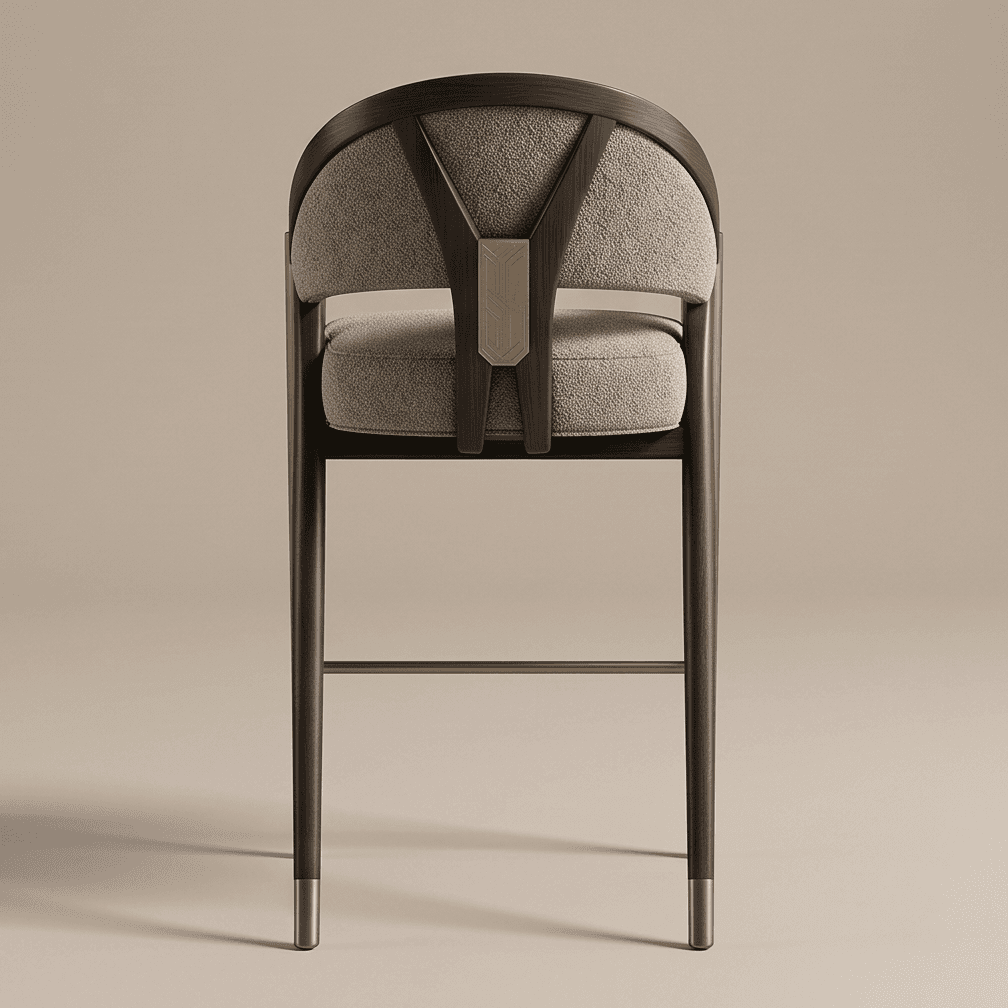 Curved Armchair Dining Set Modern Metal Angle 3