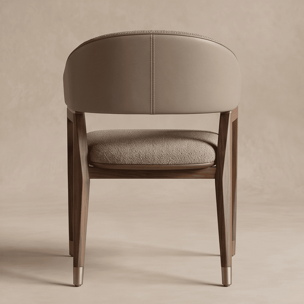 Curved Upholstered Chair Luxury Dining Angle 3