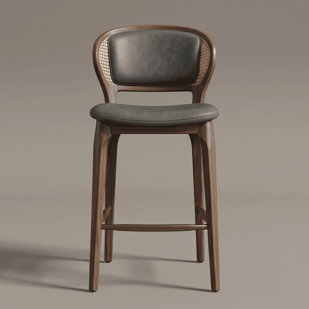 Cushioned Dining Chair Modern Wicker Angle 2