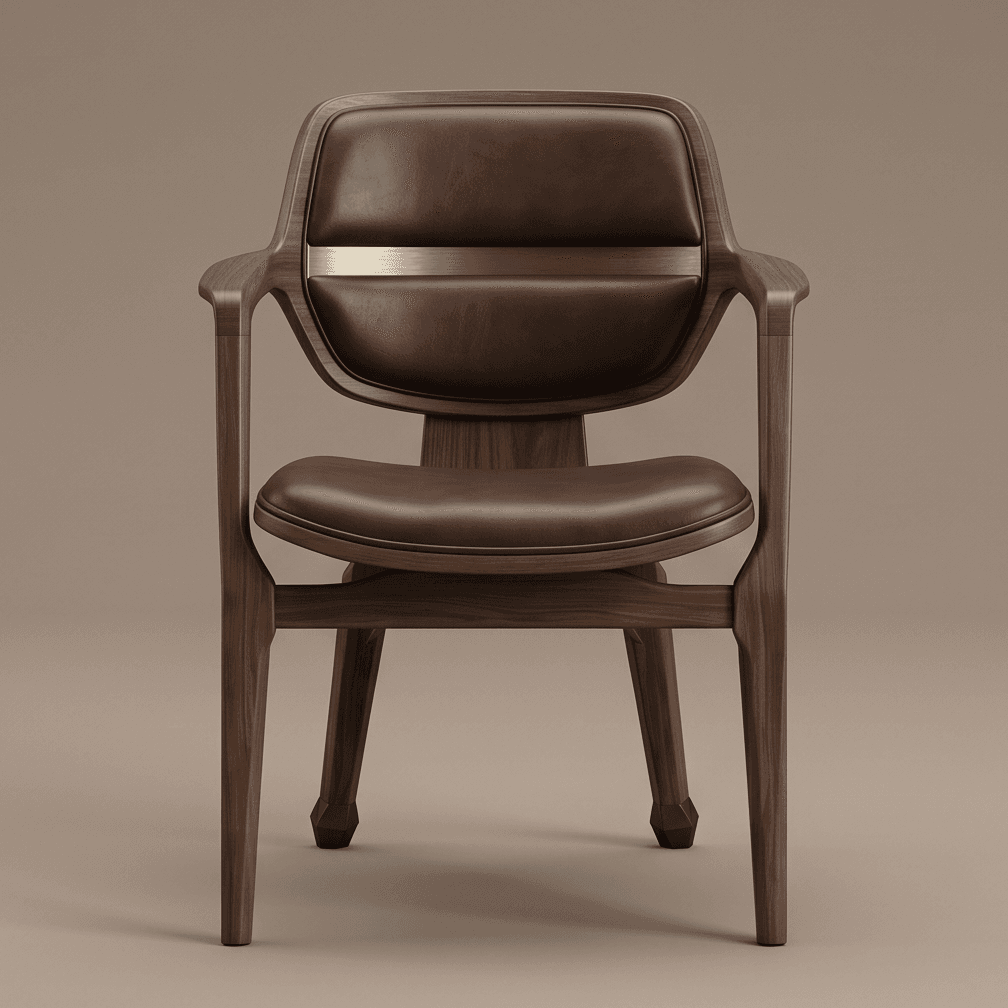 Leather Armchair Dining Chair Luxury Angle 2