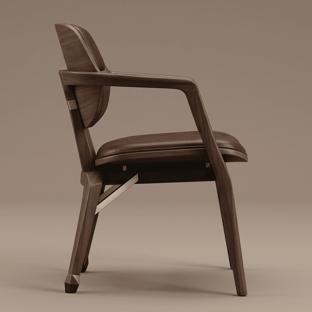 Leather Armchair Dining Chair Luxury Angle 4