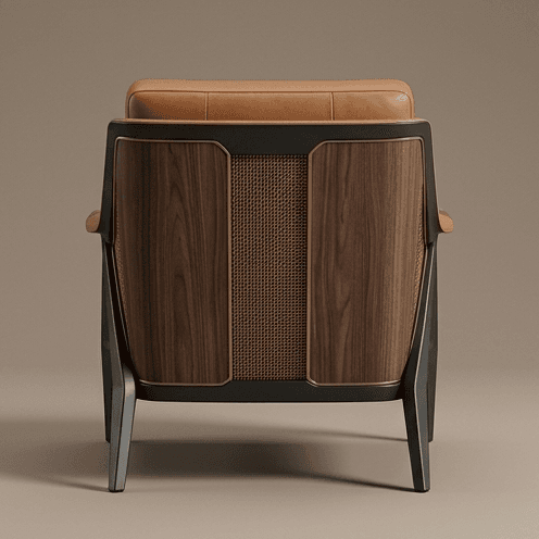 Leather Armchair Modern Luxury Angle 3