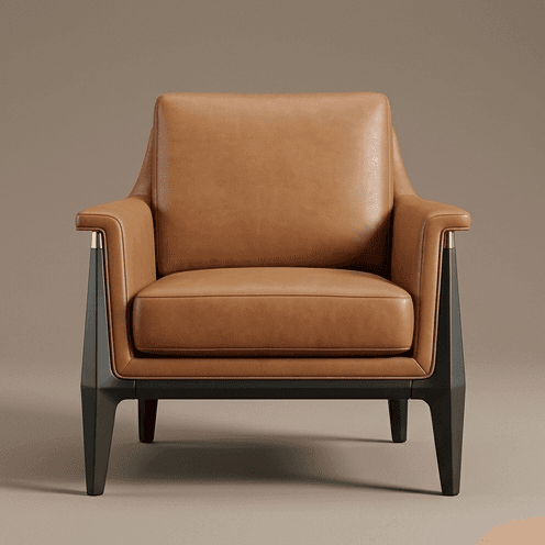 Leather Armchair Modern Luxury Angle 2