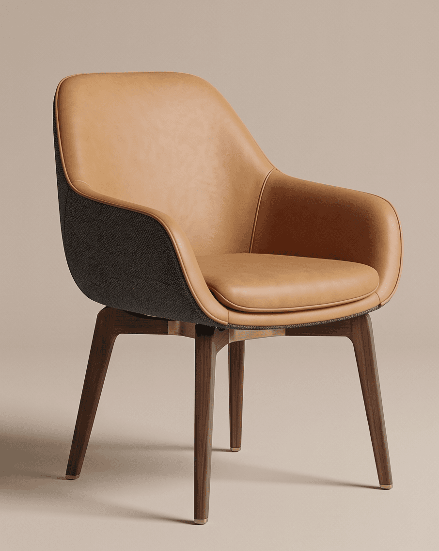 Luxury Leather Chair Modern Hospitality Angle 1