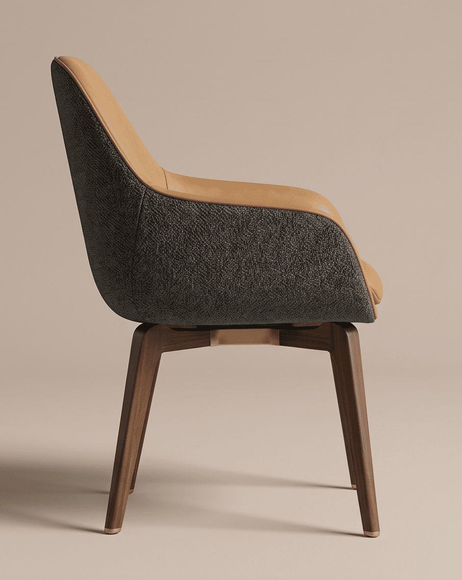 Luxury Leather Chair Modern Hospitality Angle 4