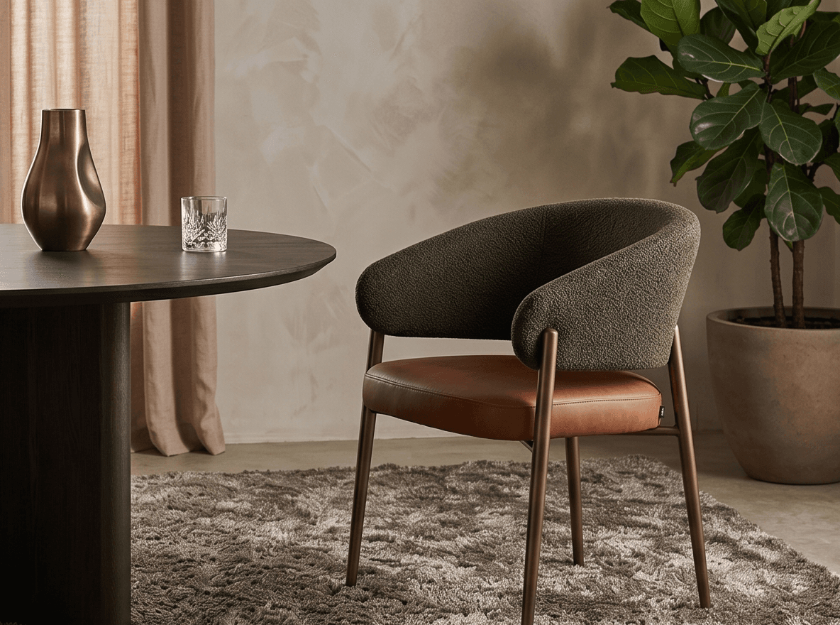 Mixed Material Chair Modern Hospitality Angle 1