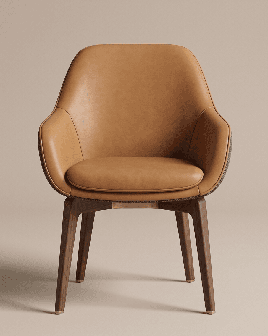 Luxury Leather Chair Modern Hospitality Angle 2