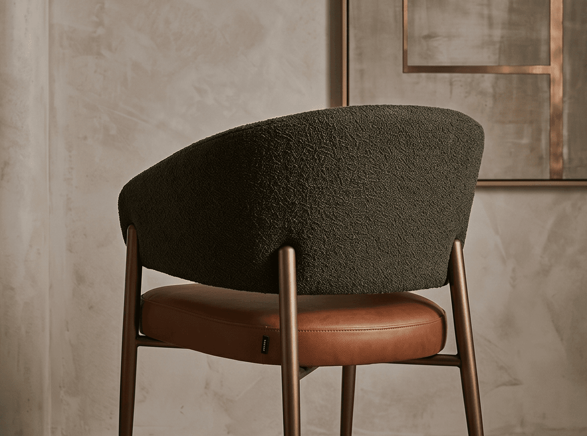 Mixed Material Chair Modern Hospitality Angle 3