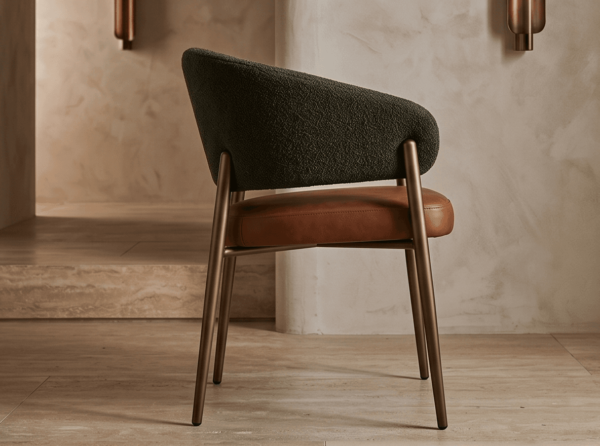 Mixed Material Chair Modern Hospitality Angle 4