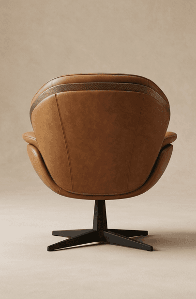 Plush Leather Armchair Luxury Hospitality Angle 3