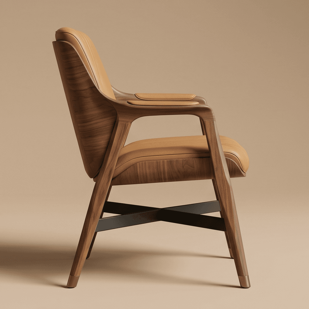 Tufted Armchair Leather Luxury Hospitality Angle 4