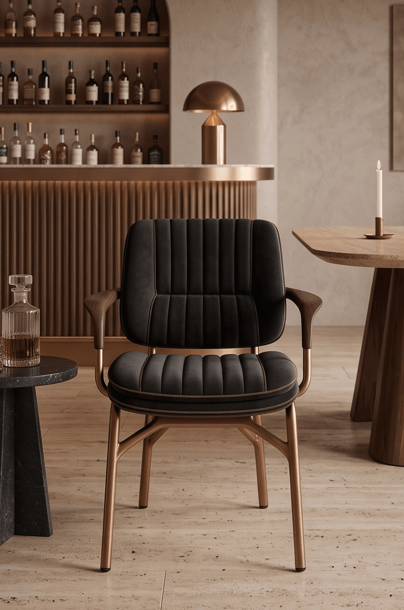 Tufted Armchair Luxury Hospitality Angle 2