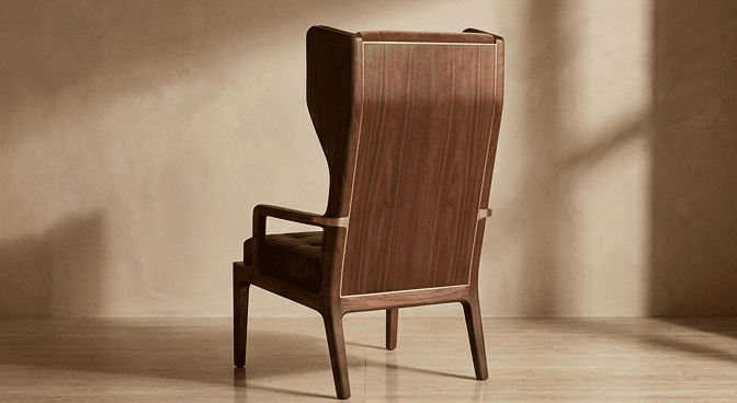 Tufted Wingback Armchair Luxury Hospitality Angle 3
