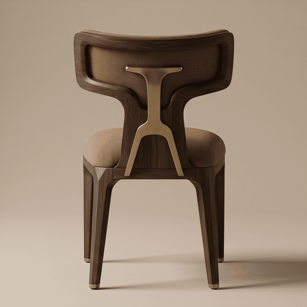 Upholstered Armchair Dining Set Modern Brown Angle 3
