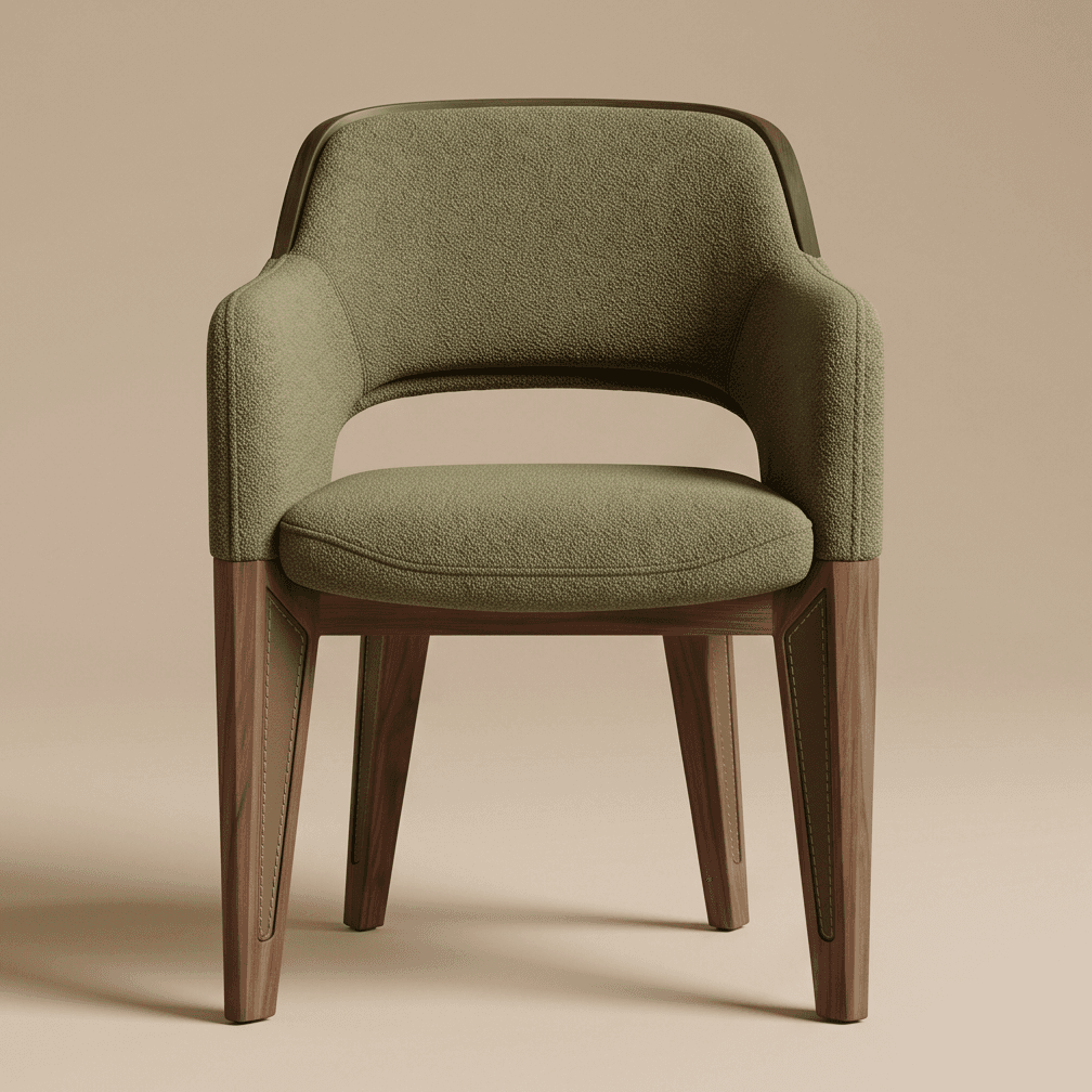 Upholstered Armchair Dining Set Wood Angle 2