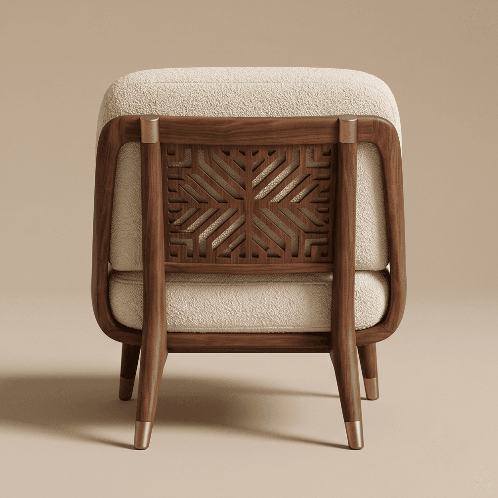Upholstered Armchair Wooden Frame Luxury Hospitality Angle 3