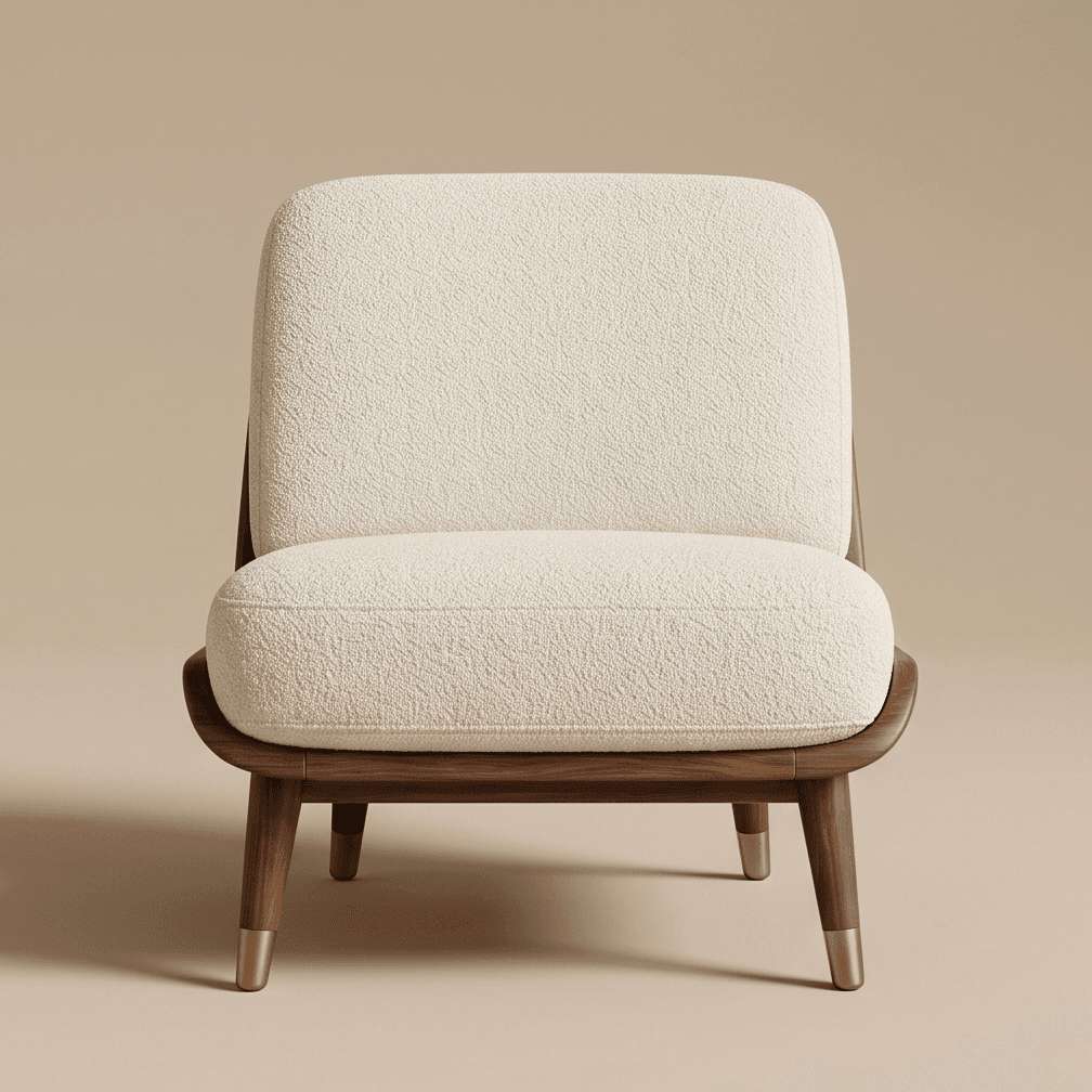 Upholstered Armchair Wooden Frame Luxury Hospitality angle 2