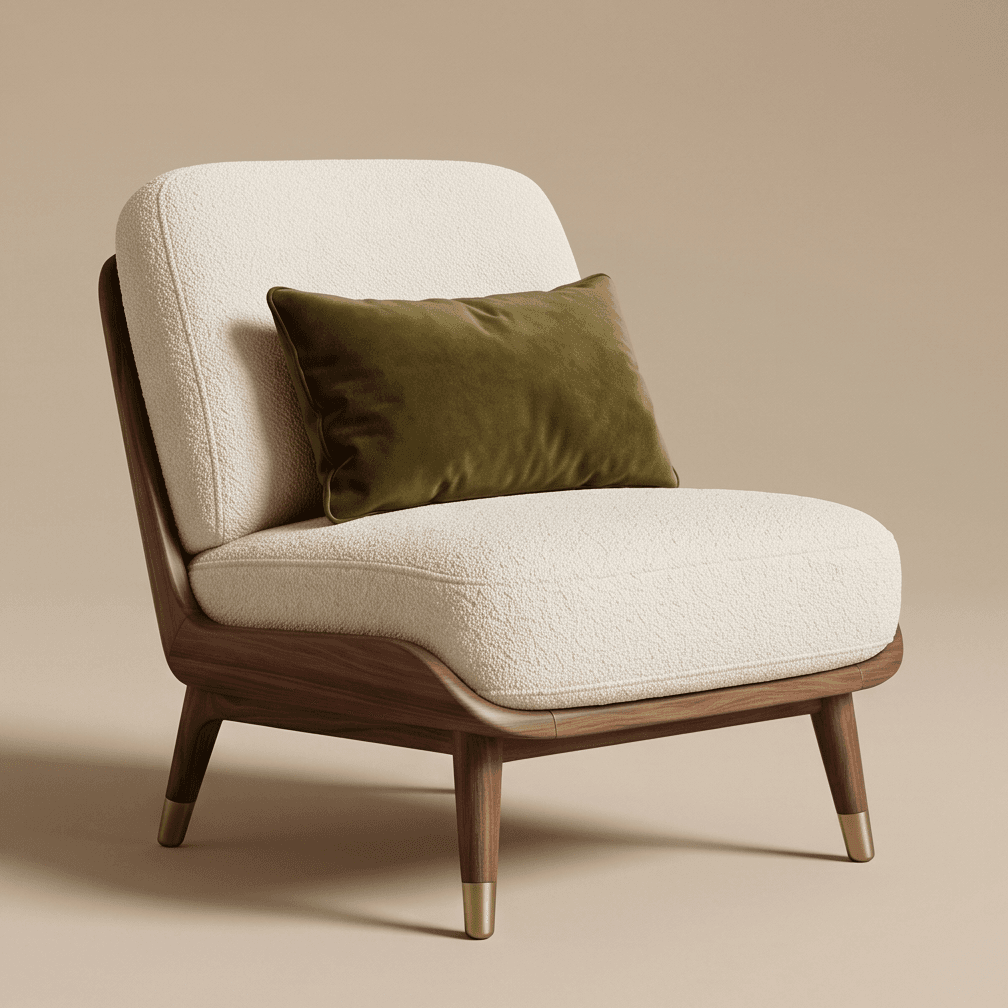 Upholstered Armchair Wooden Frame Luxury Hospitality