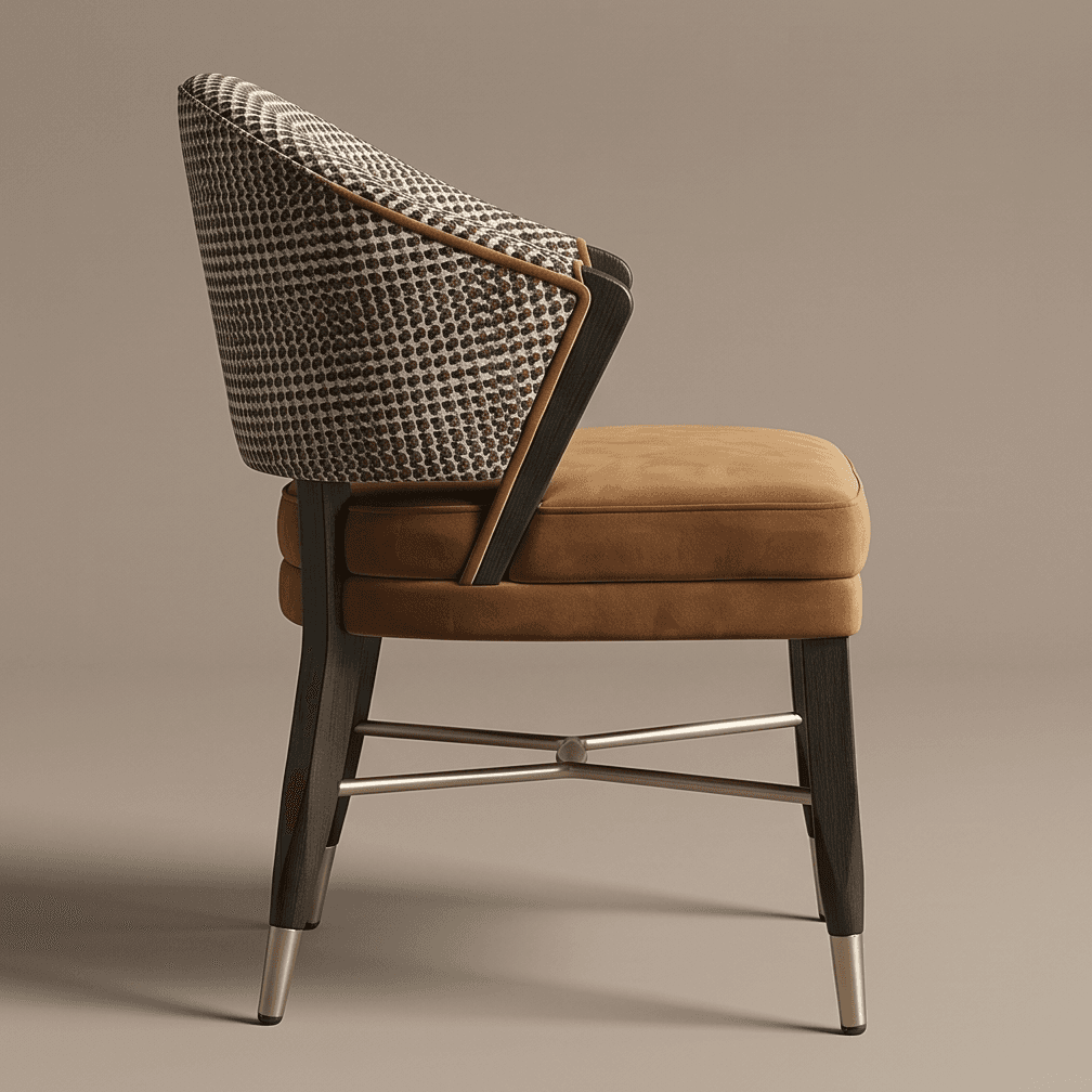 Upholstered Dining Chair With Tufted Seat Angle 4