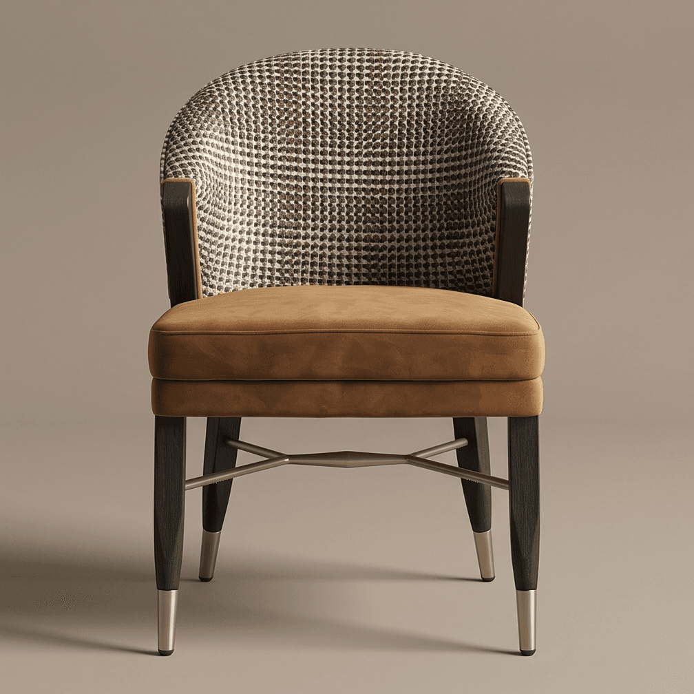 Upholstered Dining Chair With Tufted Seat Angle 2