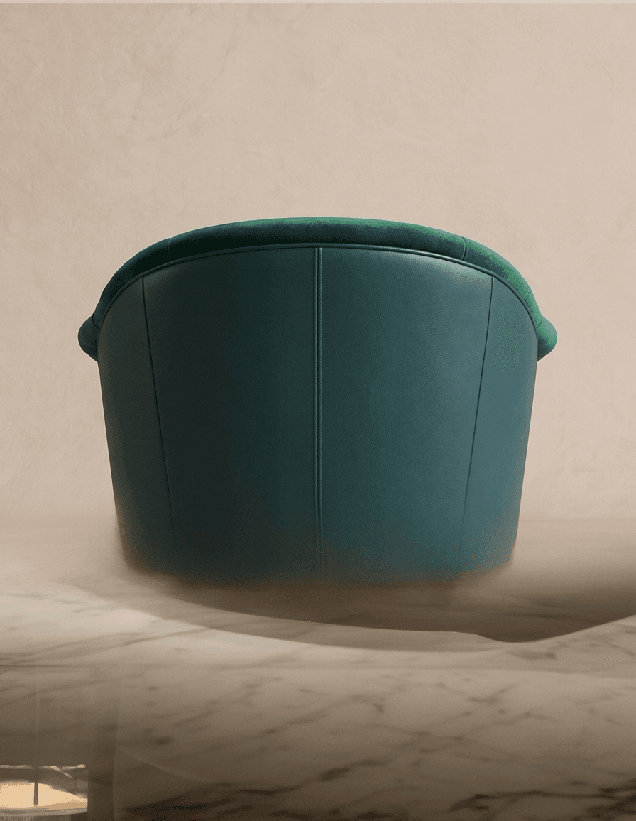 Velvet Armchair Luxury Seating Angle 3