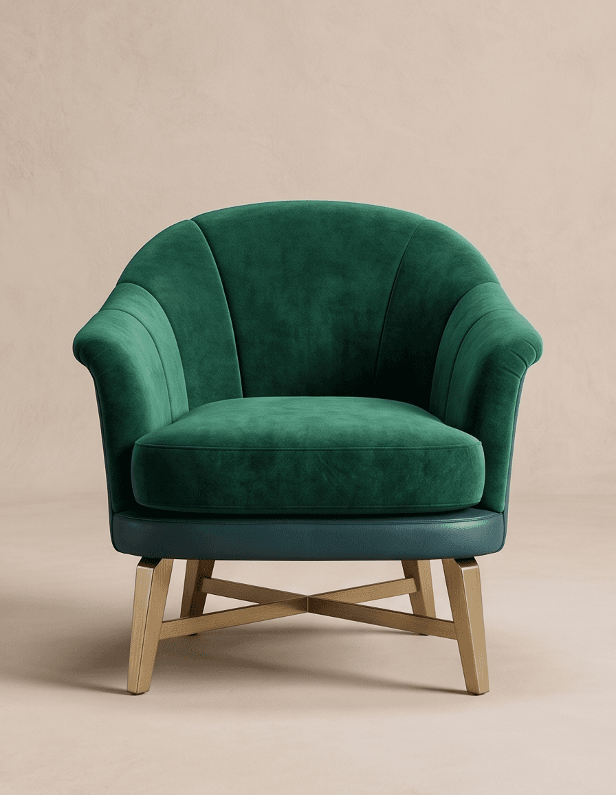Velvet Armchair Luxury Seating angle 2