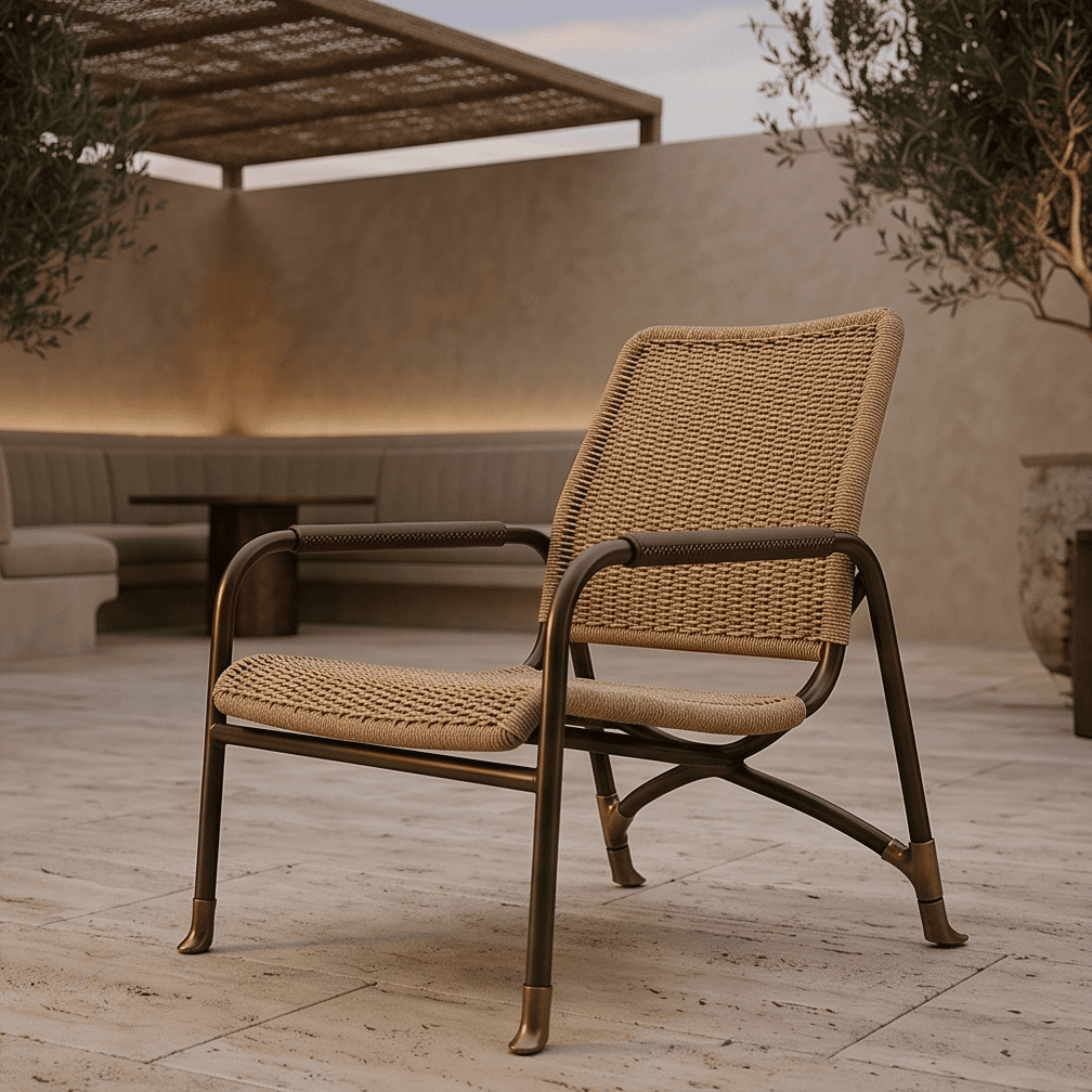 Wicker Outdoor Chair Angle 1