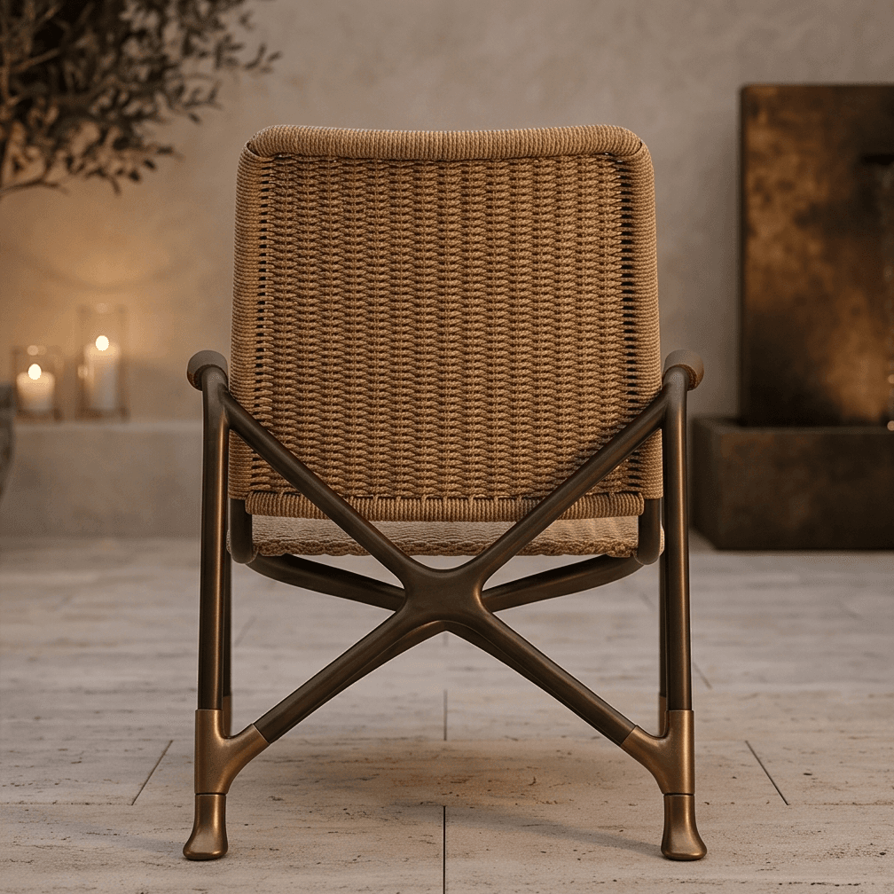 Wicker Outdoor Chair Angle 3