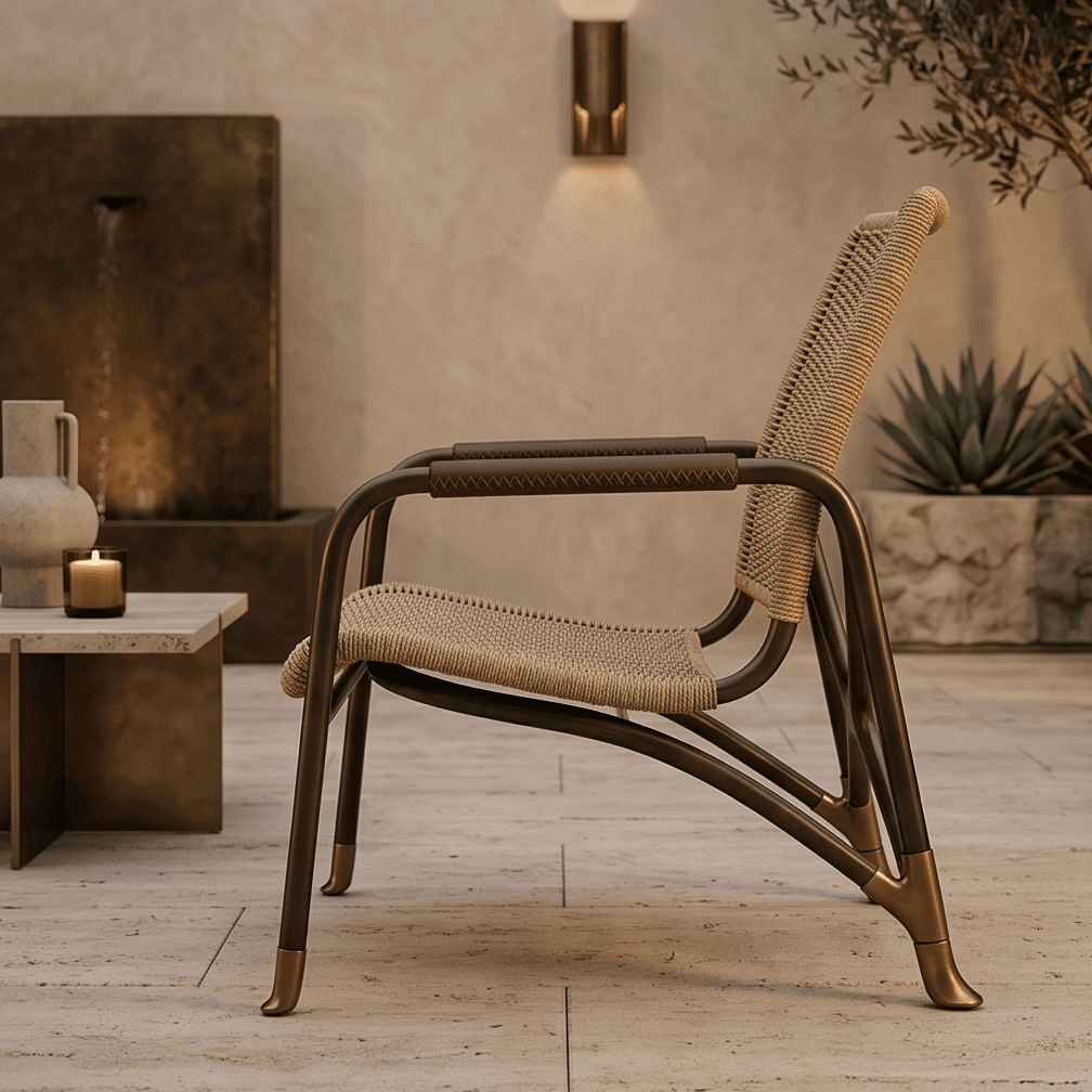 Wicker Outdoor Chair Angle 4