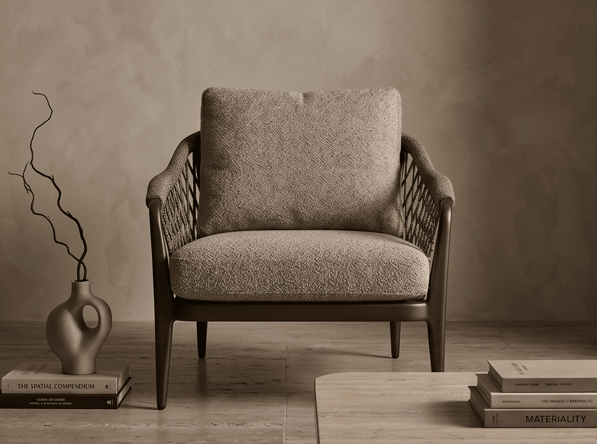 Woven Armchair Luxury Hospitality angle 2