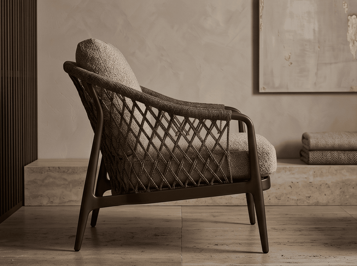 Woven Armchair Luxury Hospitality Angle 4