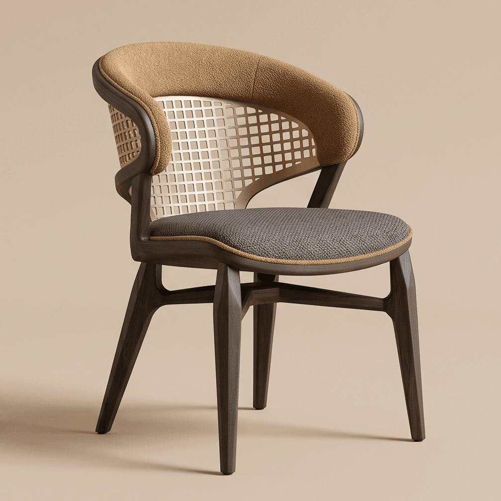 Woven Dining Chair Luxury Editorial Angle 1