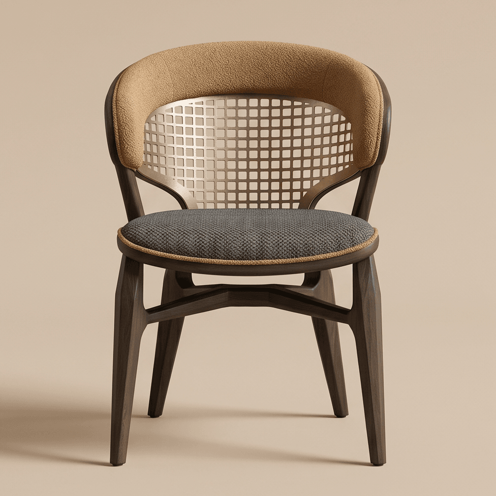 Woven Dining Chair Luxury Editorial Angle 2