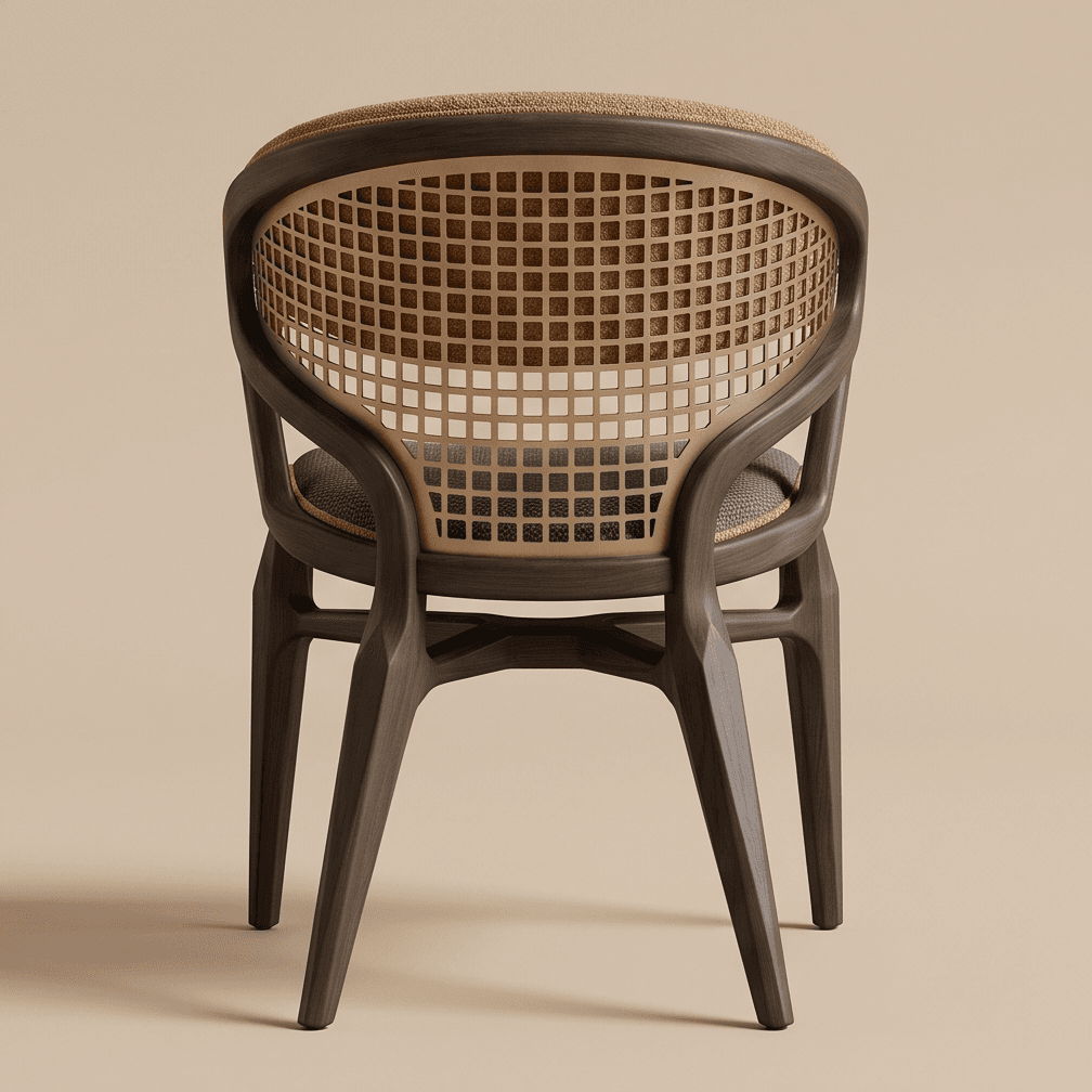 Woven Dining Chair Luxury Editorial Angle 3