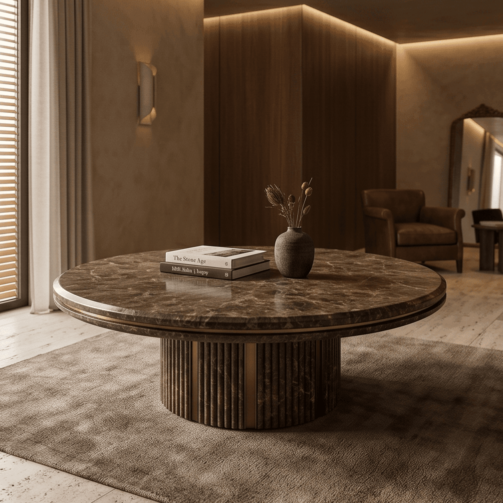 Marble Coffee Table Luxury Hospitality Angle 1