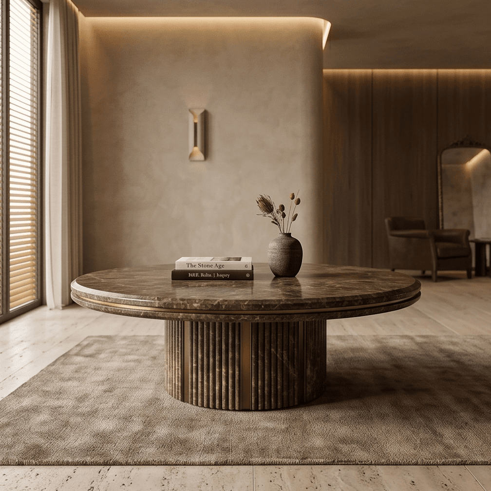 Marble Coffee Table Luxury Hospitality Angle 2