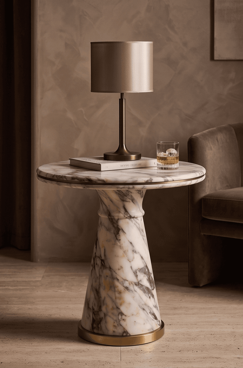 Marble Console Table Luxury Hospitality Angle 2