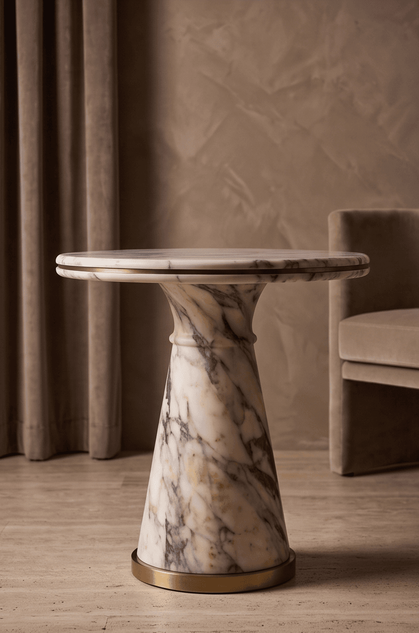 Marble Console Table Luxury Hospitality Angle 4