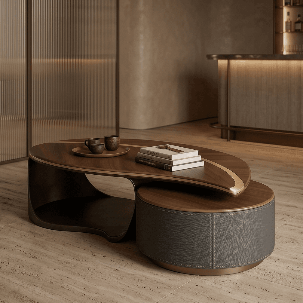 Curved Console Table Luxury Hospitality Angle 1